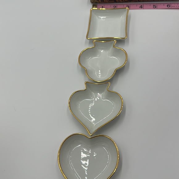 4 Vintage Limoges France Playing Cards King Queen Ace Jack Trinket Dishes - Picture 10 of 17